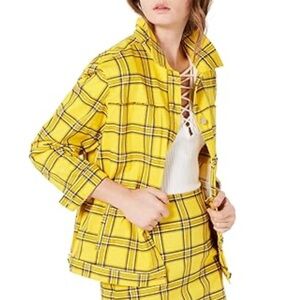 NWOT • GUESS Originals • Yellow Plaid Jacket •
